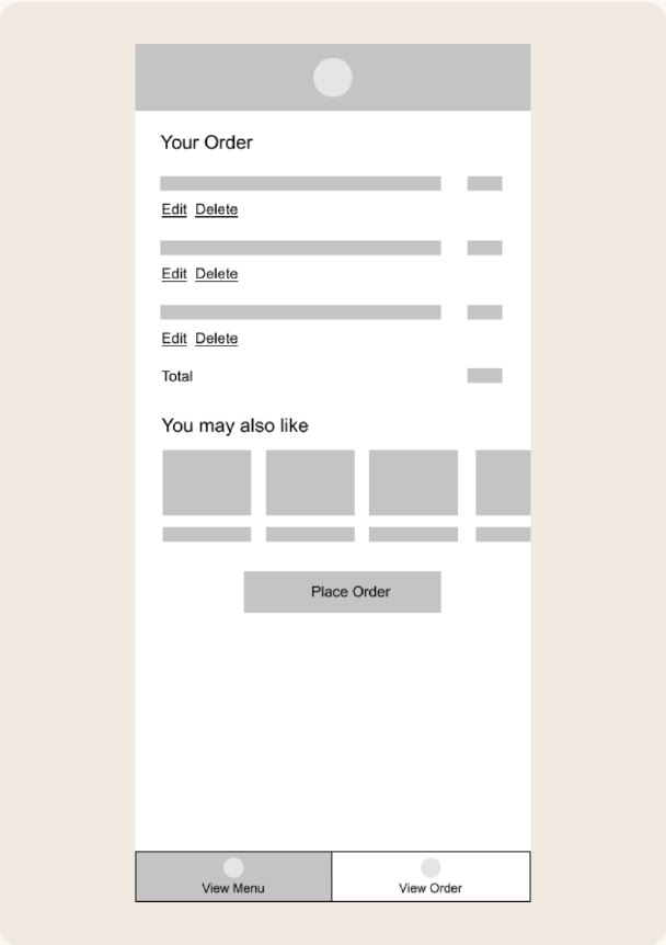 Order review wireframe